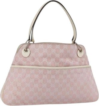 Gucci Pre-owned Handbags, female, Pink, Size: ONE SIZE Pre-owned Vintage GG Canvas Tote Bag