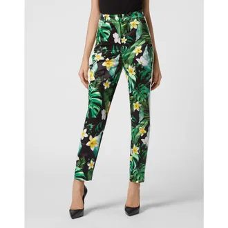 Philipp Plein Duchesse Super High Waist Trousers Hawaii Women in Green at Nordstrom, Size X-Small/small