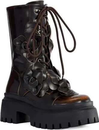 Azalea Wang Etra Platform Boot in Espresso at Nordstrom, Size 6.5