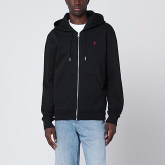 Ami Black Ami De Coeur zip-up sweatshirt