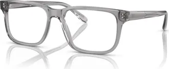 Emporio Armani 55mm Rectangle optical glasses in Grey at Nordstrom