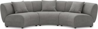 Castlery Auburn Armless Curve Sofa Customized, Dark Grey, Spill Resistant, Modular for Sofas, Castlery Furniture