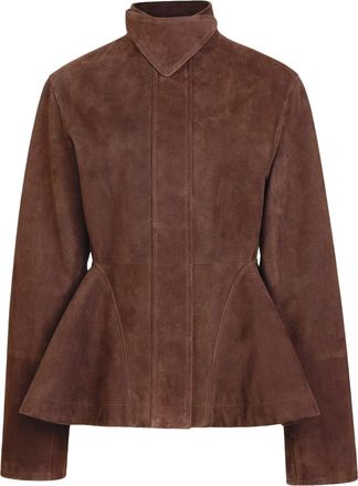 Alaia PEPLUM JACKET IN SUEDE GOATSKIN - Alaia - Woman