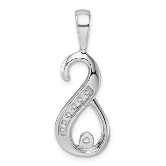 Diamond2Deal 14k White Gold Holds 6-1.9mm stones Peg Slide Mounting