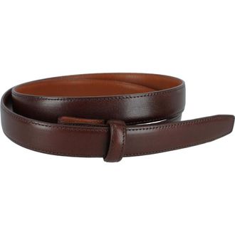 Trafalgar Store Cortina Leather 25mm Compression Belt Strap in Mahogany at Nordstrom, Size 44