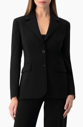 Ivonne Tailored Two-Button Black Power Blazer at Nordstrom, Size 8