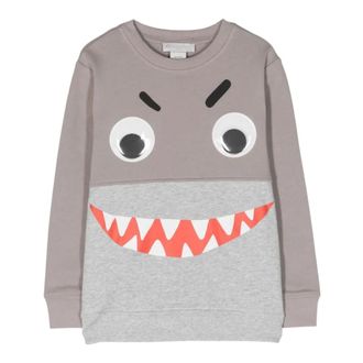 Stella McCartney Crewneck Sweatshirt - male - Stella McCartney - Kids Sweatshirts - Gray - 3 Y - Kids