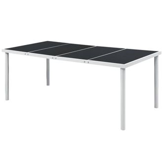 Berkfield Home 9 Piece Outdoor Dining Set Steel Black