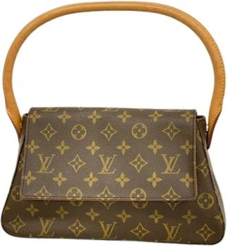 Louis Vuitton Pre-owned Shoulder Bags, female, Brown, Size: ONE SIZE Pre-owned Mini Looping Shoulder Bag