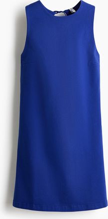 H&M R&uuml;ckenfreies Twillkleid - Knallblau