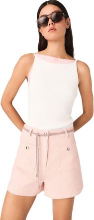 Maje High straight-neck top in White at Nordstrom, Size X-Small