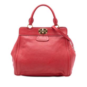Miu Miu Pre-owned Miu Miu Nappa Turn Lock Frame Top Handle Bag Ladies DJXPH4OBTKPZAG53