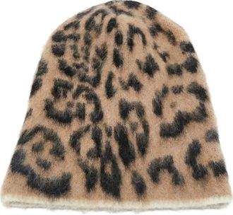 Laneus Berretto con stampa leopardata - Toni neutri