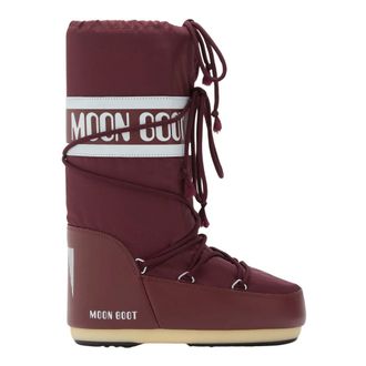 Moon Boot Schoenen, Dames, Rood, 39 EU, Leer, Icon Boot