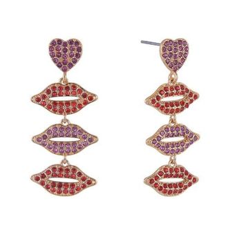 Hallmark Stone Lip Linear Earrings in Red at Nordstrom