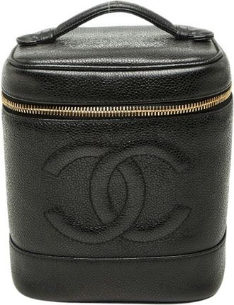 Chanel Black Grained Calfskin Vanity Bag (Pre-Owned)