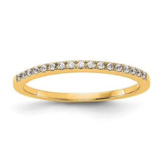 Diamond2Deal 14k Yellow Gold Lab Grown Diamond Wedding Band Ring 0.24Ct Clarity- VS Color- G-H