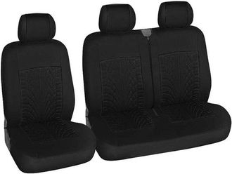 OEM Fundas Universales Para Asientos De Coche, Fundas Para Asientos 2+1, Poli&eacute;ster Repelente Al Agua, Ajuste Universal, Gris