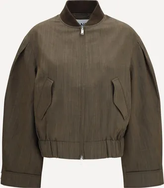 Ganni Giacca Bomber leggera in lana Woman 38