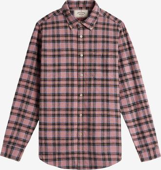 Portuguese Flannel Kariertes Flanellhemd mit gekn&ouml;pftem Kragen Cais