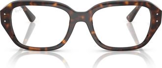 Ray-Ban 53mm Square Optical Glasses in Havana at Nordstrom