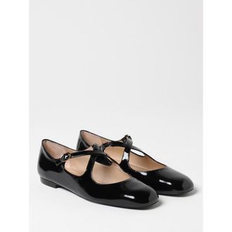 Stuart Weitzman Womens Black Patent Leather Ballet Flats