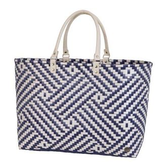 Handed By Claire Recyled Plastic Shopper in Champagne/navy at Nordstrom, Size Large