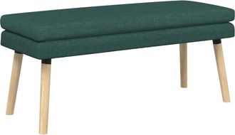 vidaXL Banco De Doble Capa Verde Oscuro 110 X 40 X 47 Cm Tela Vidaxl