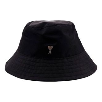 Ami SS26 De Coeur Stud Bucket Hat Black Silver UHA671-PA0037-001