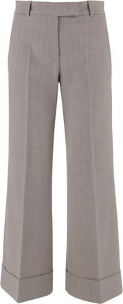 Ql2 Quelledue Melody Pants - Dames - Wijde Broeken - Beige - XL - Wol - Broeken