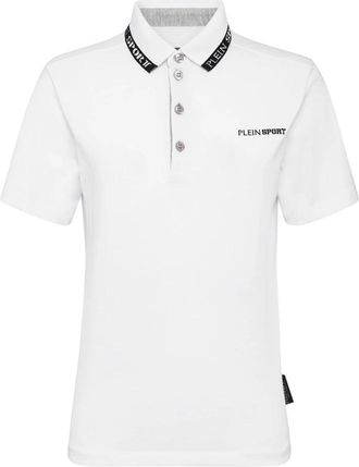 Plein Sport Polo Shirt - Dames - Fitness - Wit - S - Katoen - Fitness