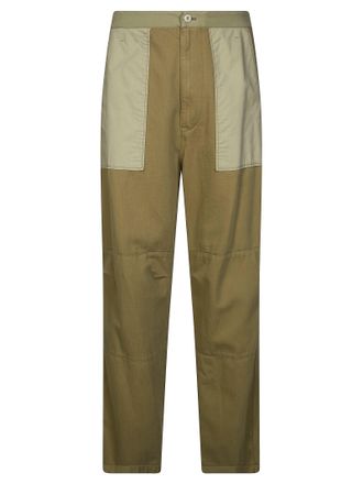Maison Margiela Olive Green Contrast Beige Pocket Pants