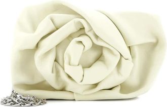 Burberry Rose leren clutch met ketting - Geel
