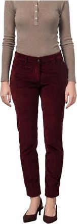 Mason's New York Slim Chino Pantaloni - - Trousers - Donna - Rosso - XS