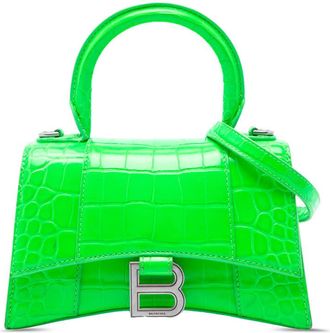 Balenciaga Pre-owned Balenciaga Croc Embossed Calfskin Hourglass Top Handle Bag XS Ladies SHHRQ0KAC8ZX8ZTN