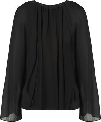 Michael Michael Kors Womens Blouse Cr&ecirc;pe Black Polyester Blouses Shirt