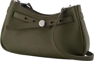 Tory Burch Womens Romy Zip Top Crossbody - Tory Burch Leather Green Calfskin Bags Crossbodies