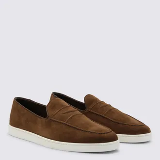 Churchs Mens Flat Shoes Burnt _cover Le Sole El