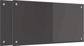 vidaXL Salpicadero De Cocina 2 Pcs Gris Oscuro 80 X 40 Cm Vidaxl