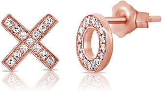 Sabrina Designs 14K Rose Gold 0.18 Ct. Tw. Diamond Xo Studs