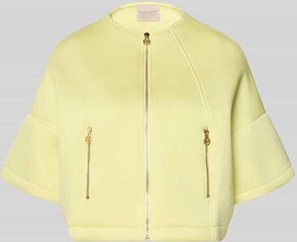 Rinascimento Rinascimento Jacke mit 1/2-Arm und Rei&szlig;verschlusstaschen in GELB, Gr&ouml;&szlig;e XL