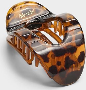 Kitsch Womens Leopard wide-tooth openwork clip