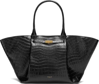 DeMellier Borsa tote The New York con effetto coccodrillo - Nero