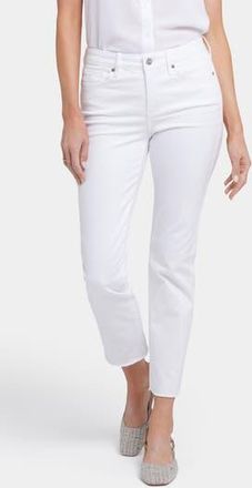 NYDJ Sheri Raw Hem Ankle Slim Jeans in Optic White at Nordstrom Rack, Size 18 (Similar To 14W)