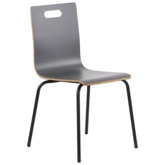 OEM Silla De Madera Contrachapada Gris Con Estructura Negra. Modelo: Werdi A