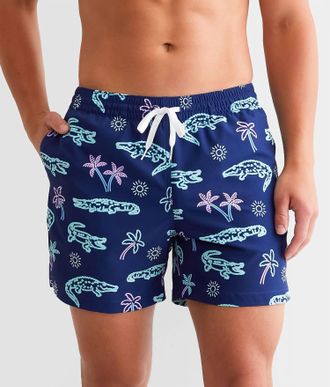 Chubbies The Neon Glades 7 Swim Trunk In Navy