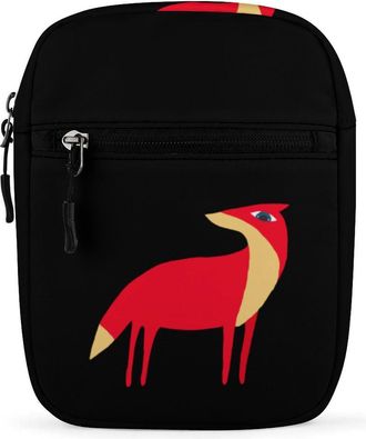 Generic Red Cartoon Fox Crossbody Bag Adjustable Satchel Cute Shoulder Bag Lightweight Sling Bags
