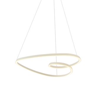 QAZQA Qazqa L&aacute;mpara Colgante Escandinava Beige De 72 Cm Con Led
