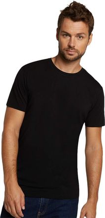 Bamboo Basics Mens Bamboo T-Shirt - Ruben - Crew Neckline - 2 Pack - Extra Long - Extra Soft and Breathable - Black