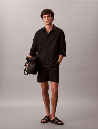 Calvin Klein Mens Cotton Stretch Pull-On Shorts - Black - 2XL